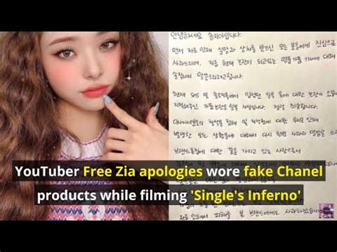 YouTuber Free Zia apologies wore fake Chanel products while 